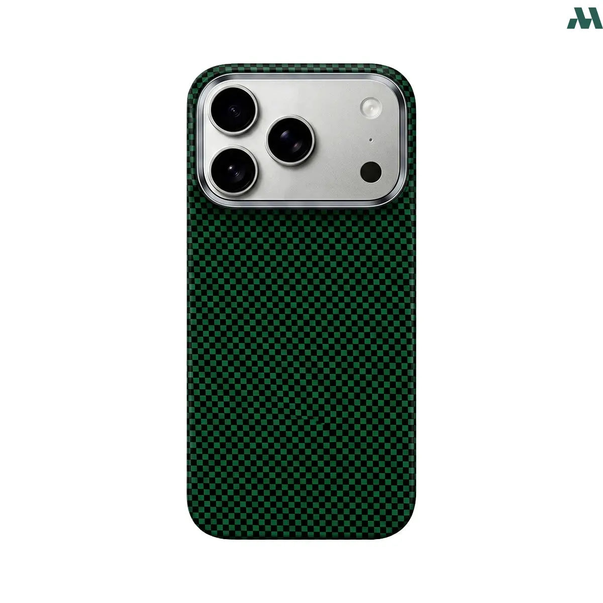 Mobcos Aramid Fiber Magnetic Case for iPhone 17 Pro / Pro Max (Check Green) MOBCOS