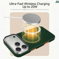 Mobcos Aramid Fiber Magnetic Case for iPhone 17 Pro / Pro Max (Check Green) MOBCOS