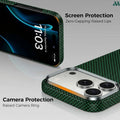 Mobcos Aramid Fiber Magnetic Case for iPhone 17 Pro / Pro Max (Check Green) MOBCOS