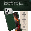 Mobcos Aramid Fiber Magnetic Case for iPhone 17 Pro / Pro Max (Check Green) MOBCOS