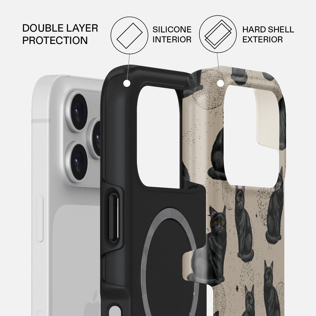 Burga iPhone 17 Pro Max Salem Premium Case Compatible with Hybrid Dual-Layer Hard Shell + Silicone Protection - Scratch-Resistant Shockproof Mobile Cover