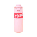 Mobcos Stainless Steel Water Bottle - Double Wall Vacuum Insulated Bottle with Straw Lid 650ml MOBCOS