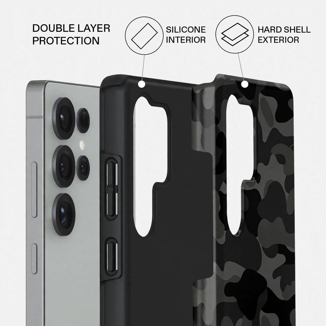 Shockproof Shadow Camo Dual-Layer Case – Samsung Galaxy S24/S25 & S26 Ultra