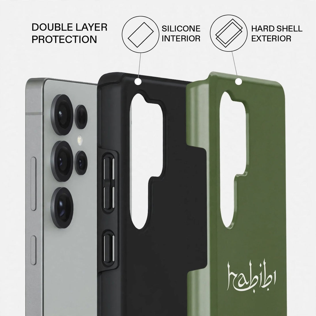 Shockproof Arabic Minimal Dual-Layer Case – Samsung Galaxy S24/S25 & S26 Ultra