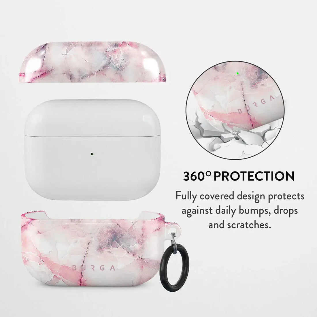 Burga Airpod Hardcase Compatible Apple Airpods PRO 2019 Charging Case Raspberry Jam Fashion Cute Case for Girls Protective Hard Plastic Case Cover BURGA