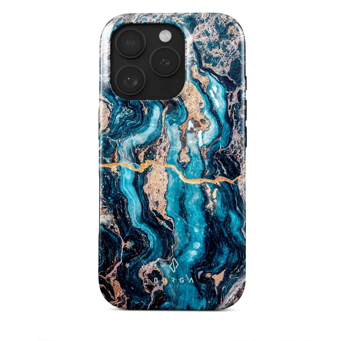 Premium BURGA iPhone 16 Pro Max Mystic River: Discover the Allure of Blue Marble with MagSafe Compatible and Elegant Protection BURGA