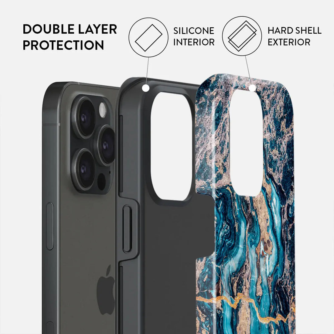 Mystic River: Discover the Allure of Blue Marble with the iPhone 15 Pro Max Case BURGA