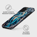 Mystic River: Discover the Allure of Blue Marble with the iPhone 15 Pro Max Case BURGA