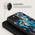 Premium BURGA iPhone 16 Pro Max Mystic River: Discover the Allure of Blue Marble with MagSafe Compatible and Elegant Protection BURGA