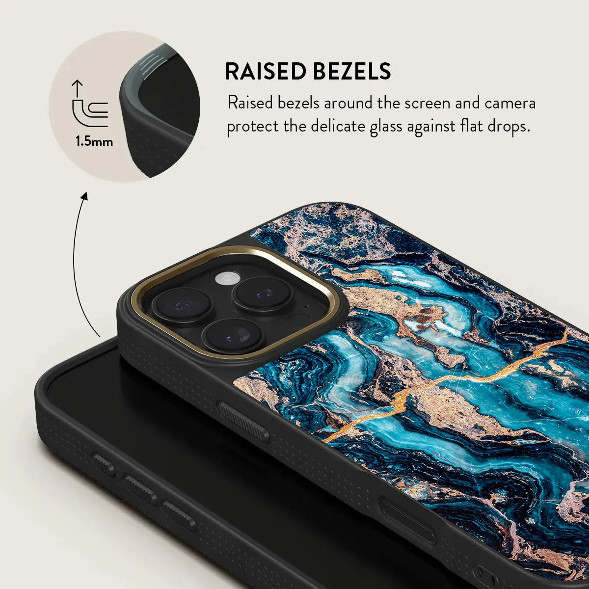 "Premium BURGA iPhone 16 Pro Case: Mystic River Blue Marble Design with MagSafe Compatibility for Stylish and Elegant Protection" BURGA