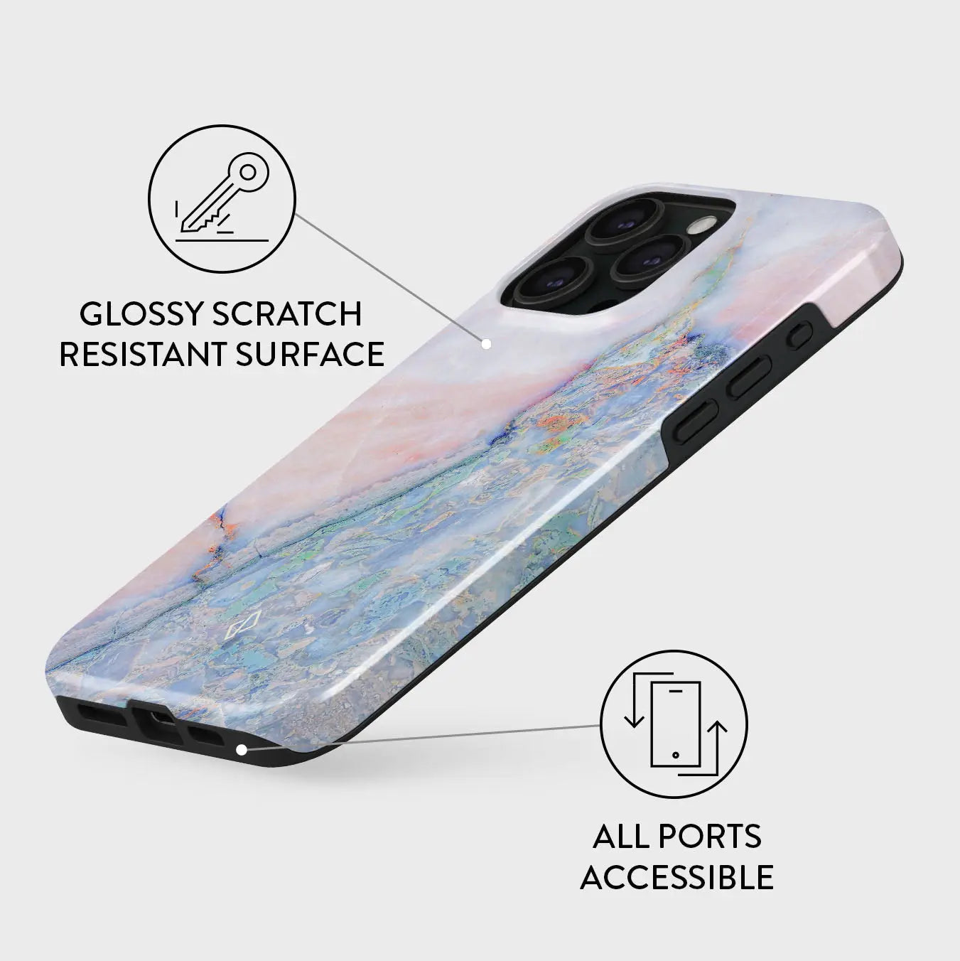 "Shimmer in Style: Holo Holographic iPhone 16 Pro Case – Sleek and Eye-Catching Protection with a Dazzling Finish" BURGA