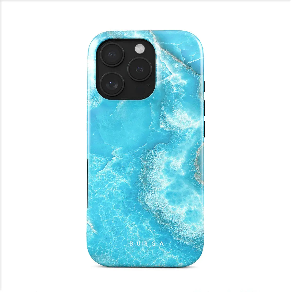 "iPhone 16 Pro: Serenity in Motion – Ocean Waves Blue Case with 2-Layer Protection for a Stylish and Secure Fit" BURGA