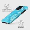 iPhone 16 Pro Max: Serenity in Motion with the Ocean Waves Blue Case BURGA