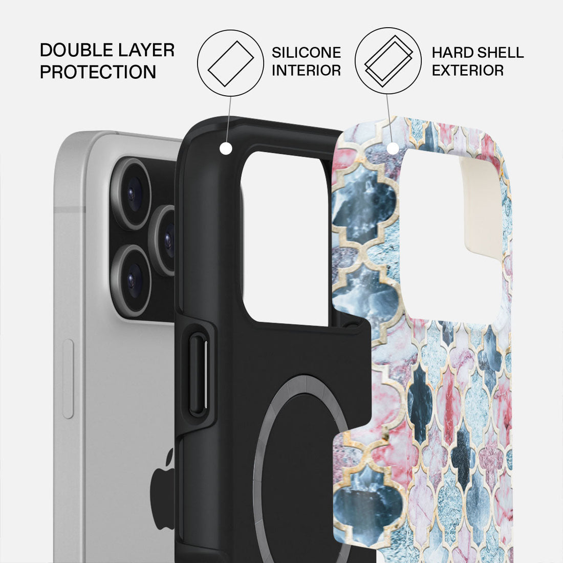 iPhone 17 Pro Max Pink Beach Premium Case Compatible with Hybrid Dual-Layer Hard Shell + Silicone Protection - Scratch-Resistant Shockproof Mobile Cover