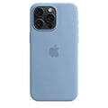 Apple iPhone 15 Pro Silicone Mobile Phone Case Cover, Light Blue APPLE