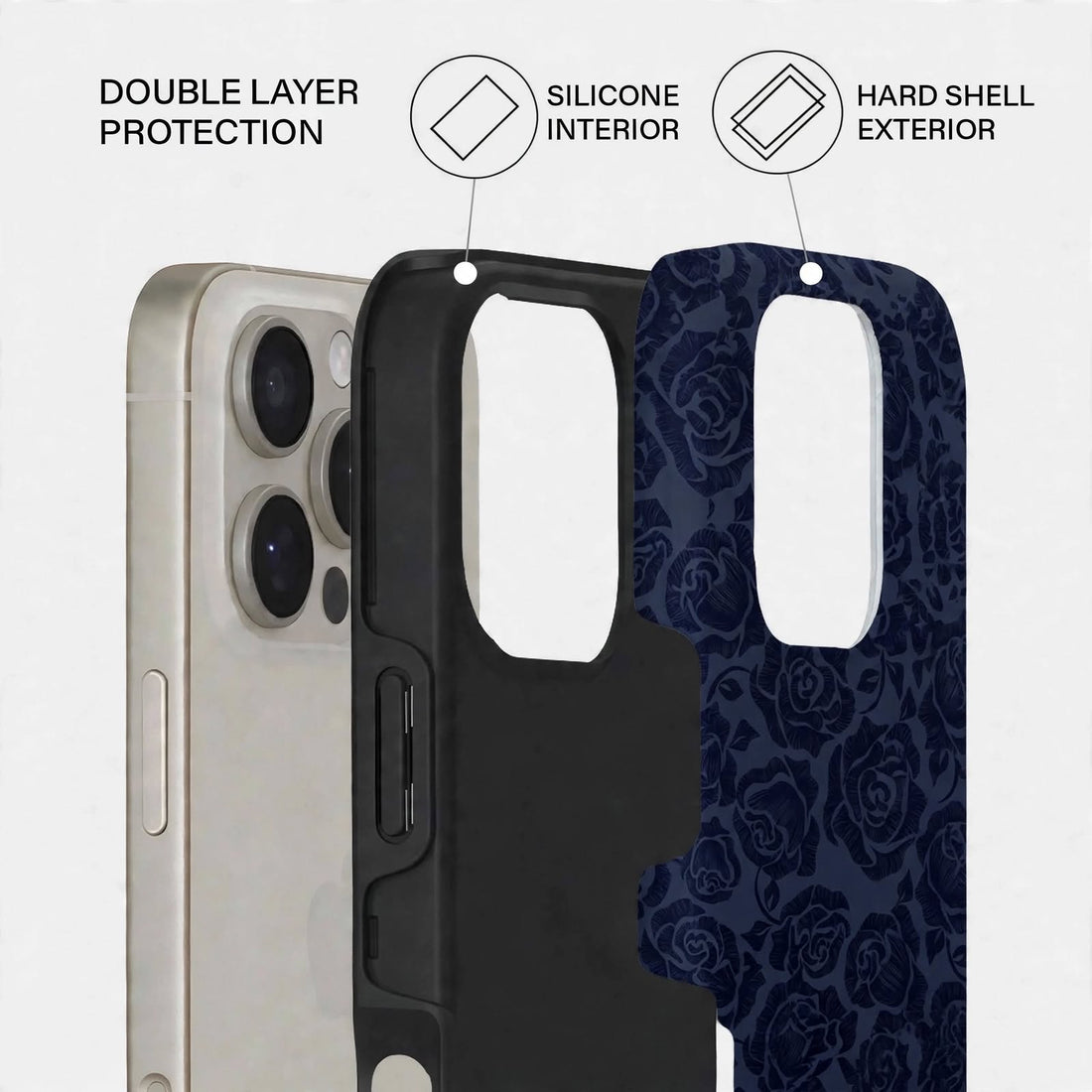 Shockproof Midnight Dual-Layer Case – iPhone 16 Pro / Pro Max