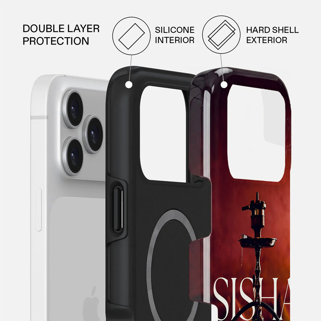 Shockproof Midnight Sisha Dual-Layer Case – iPhone 18 Pro/Pro Max