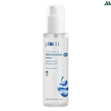 Plum 3% Niacinamide Toner with Japanese Fermented Rice Water For Clear Blemish-Free, Hydrated Skin (150ml) - MOBCOS