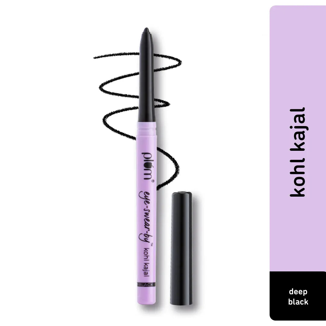 Plum Eye-Swear-By Kohl Kajal - Deep Black Creamy Water-Proof Eyeliner Smudge Proof Plum