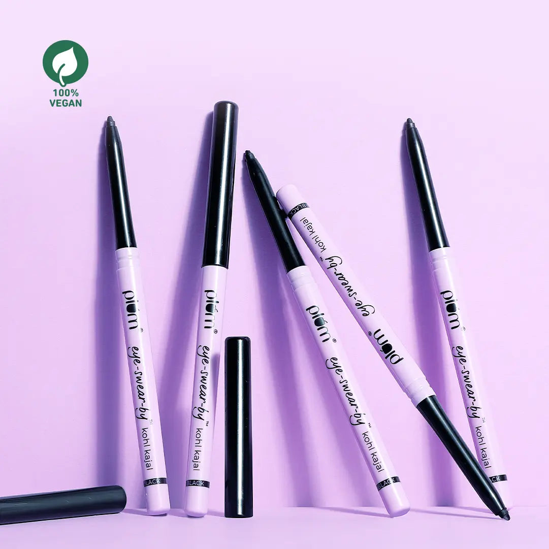 Plum Eye-Swear-By Kohl Kajal - Deep Black Creamy Water-Proof Eyeliner Smudge Proof Plum