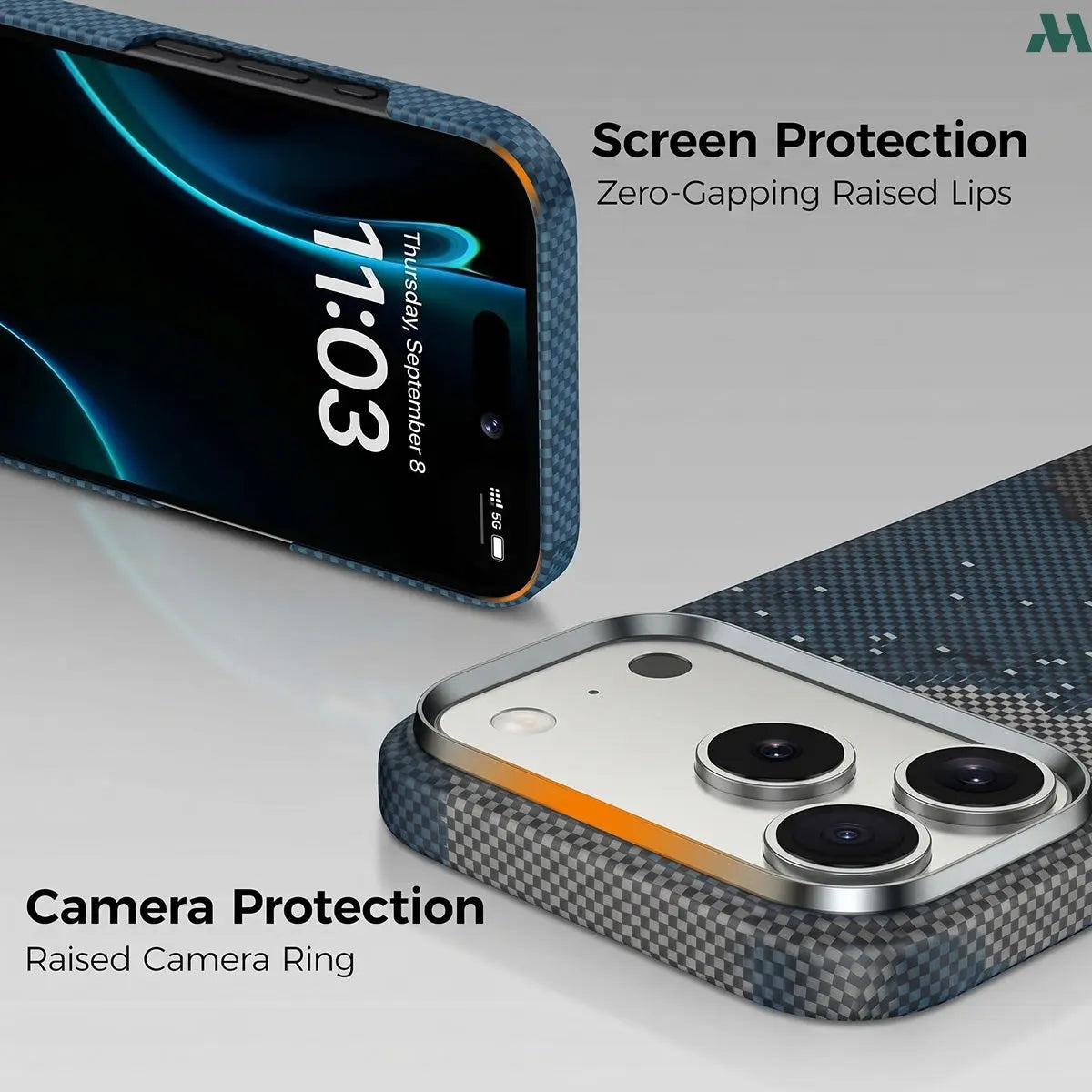 Mobcos Aramid Fiber Magnetic Case for iPhone 17 Pro / Pro Max (Starry Blue) MOBCOS