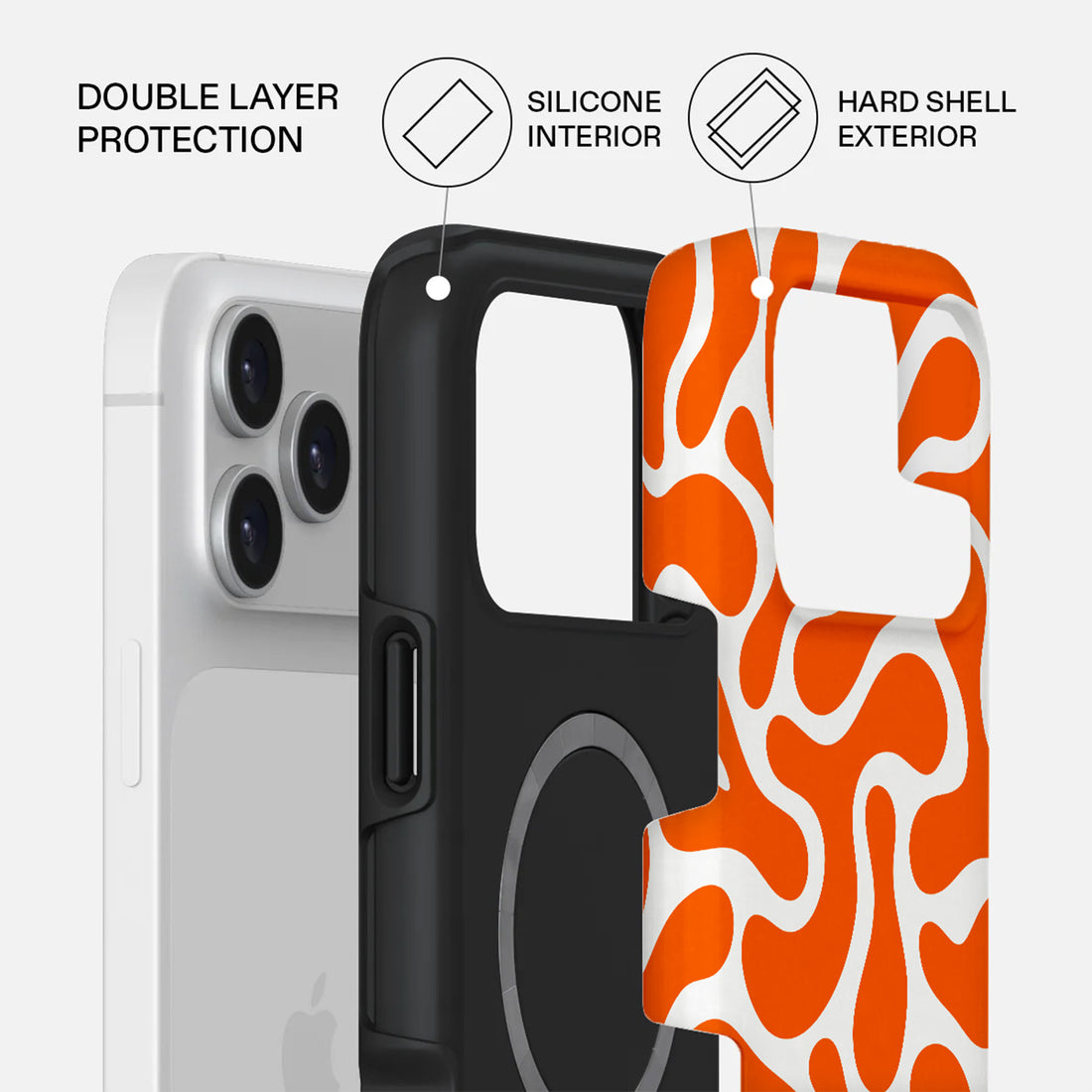 Mobcos iPhone 17 series Fluid Sunset Premium Case Compatible with Hybrid Dual-Layer Hard Shell + Silicone Protection - Scratch-Resistant Shockproof Mobile Cover Mobcos