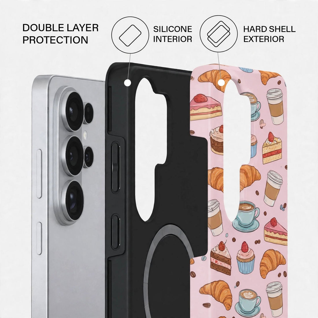 Shockproof Peach Blossom Dual-Layer Case – Samsung Galaxy S26 Ultra
