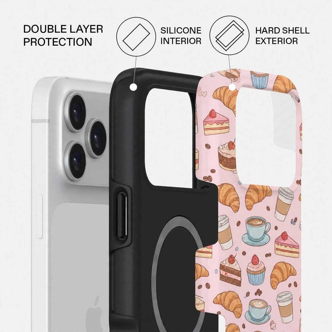 Shockproof Peach Blossom Dual-Layer Case – iPhone 18 Pro/Pro Max