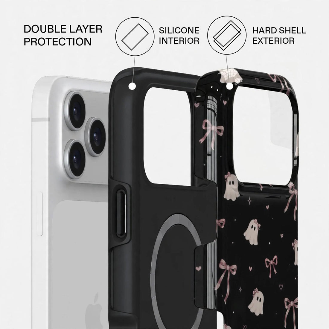 Shockproof Pink Phantom Dual-Layer Case – iPhone Series