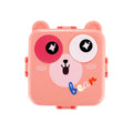 Mobcos Cute Bear Double Layer 3 Grids Tiffin Food Container – Stainless Steel Thermal Insulated Bento Lunch Box for Kids & Children (Pink) MOBCOS
