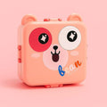 Mobcos Cute Bear Double Layer 3 Grids Tiffin Food Container – Stainless Steel Thermal Insulated Bento Lunch Box for Kids & Children (Pink) MOBCOS
