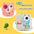 Mobcos Cute Bear Double Layer 3 Grids Tiffin Food Container – Stainless Steel Thermal Insulated Bento Lunch Box for Kids & Children (Pink) MOBCOS