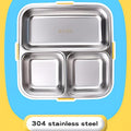 Mobcos Cute Mermaid Double Layer 3 Grids Tiffin Food Container – Stainless Steel Thermal Insulated Bento Lunch Box for Kids & Children (Purple) MOBCOS