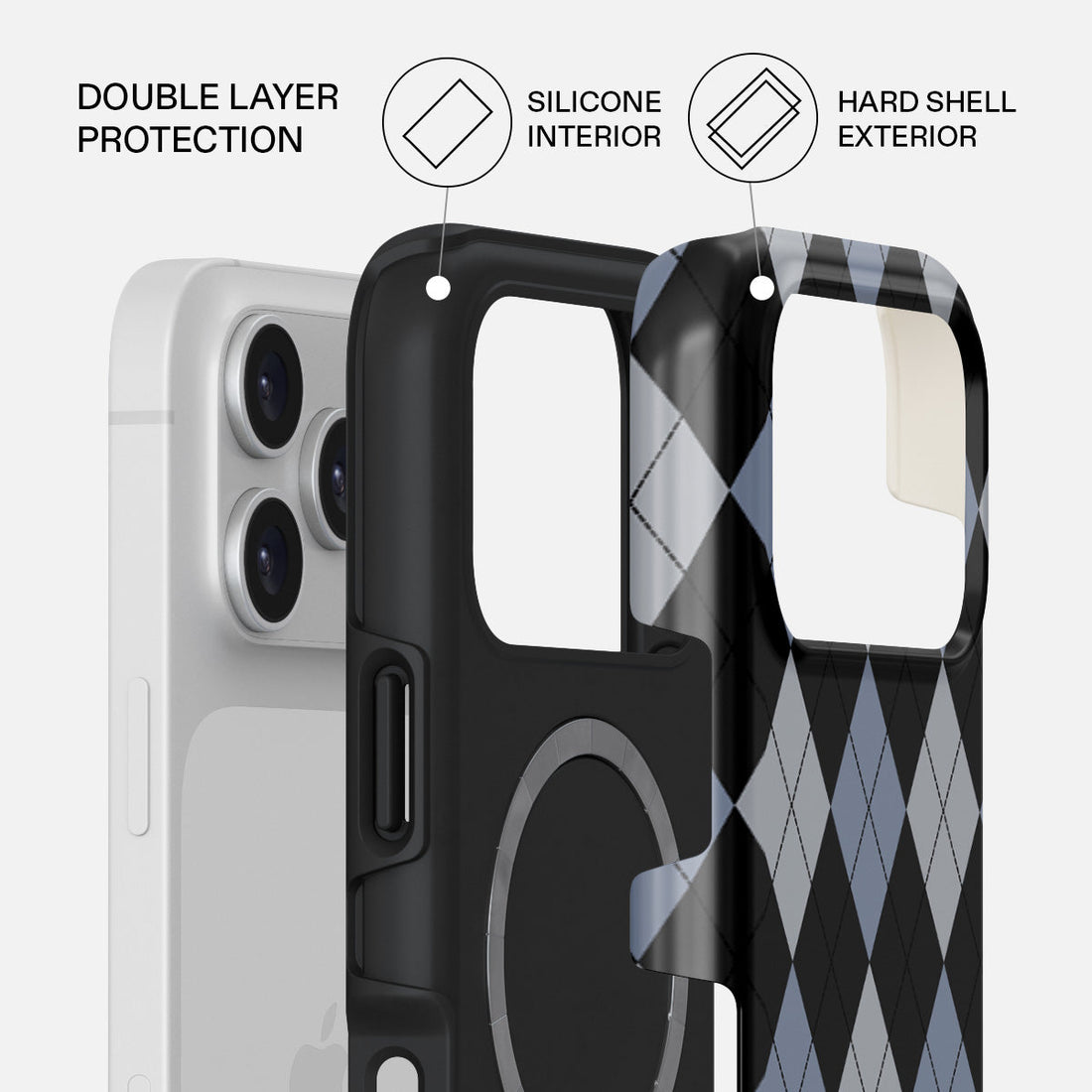 Burga iPhone 17 Pro Trouble Premium Case Compatible with Hybrid Dual-Layer Hard Shell + Silicone Protection - Scratch-Resistant Shockproof Mobile Cover