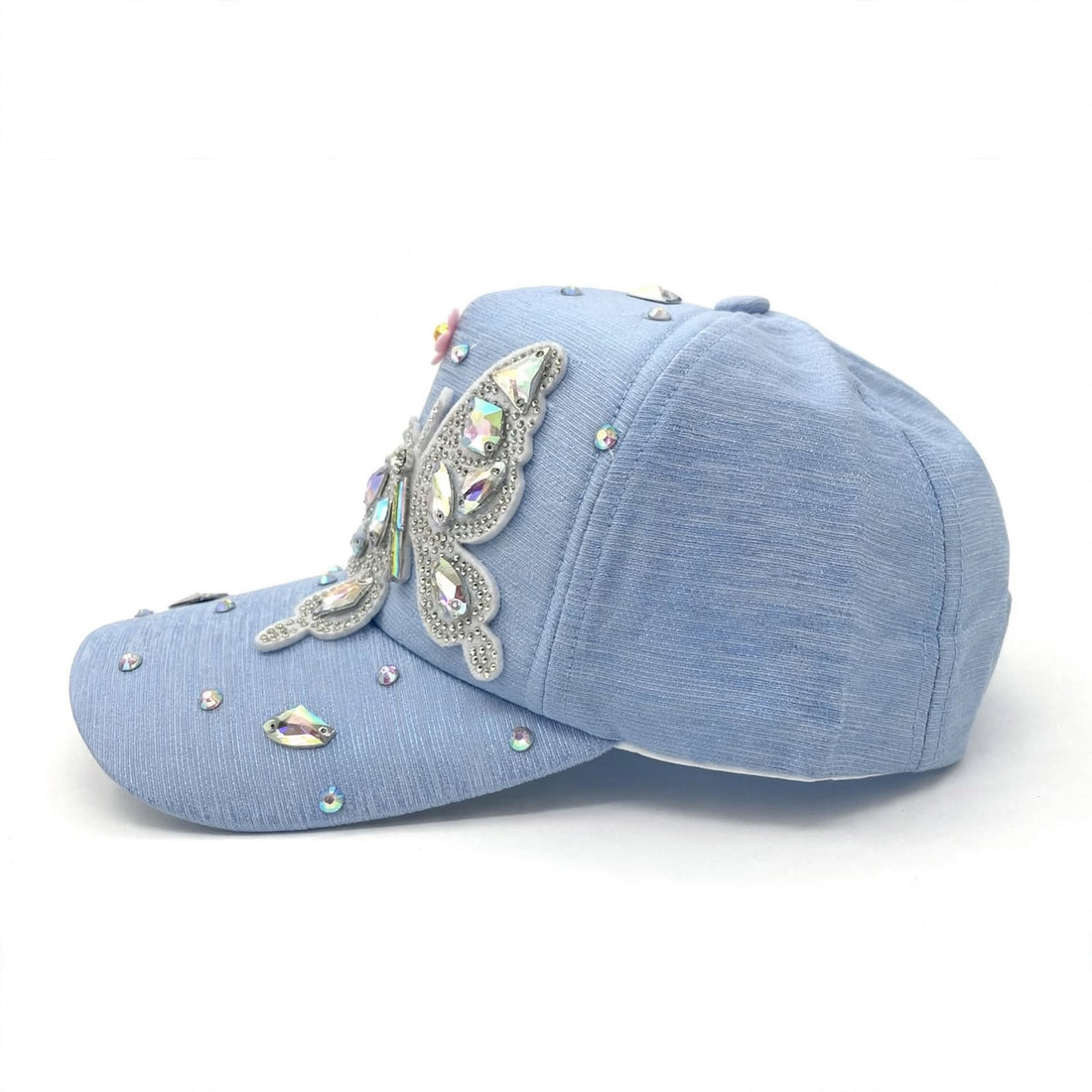 Women's Rhinestone Butterfly Baseball Cap