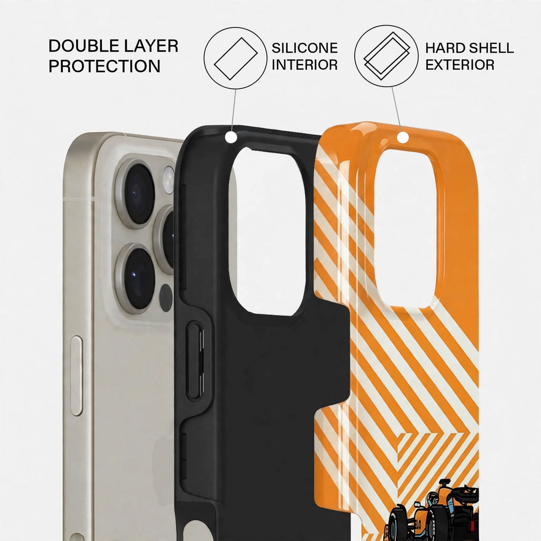 Shockproof Racing Sun Dual-Layer Case – iPhone 16 Pro / Pro Max