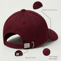 Mobcos Maroon Baseball Cap – Adjustable Unisex Hat for Running, Workouts, Travel & Outdoor Activities | Comfortable Everyday Baseball Cap for Men & Women MOBCOS