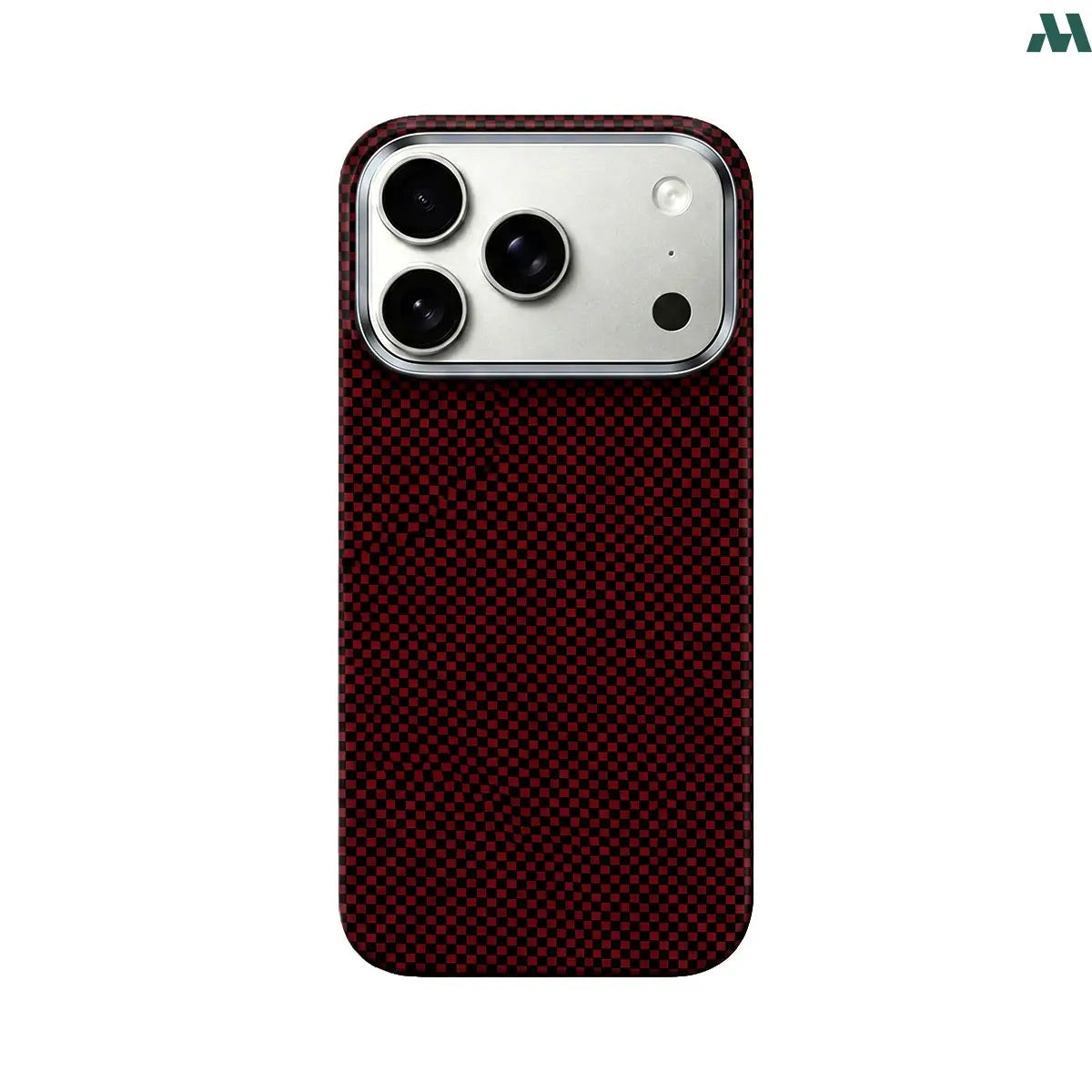 Mobcos Aramid Fiber Magnetic Case for iPhone 17 Pro / Pro Max (Check Red) MOBCOS