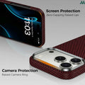 Mobcos Aramid Fiber Magnetic Case for iPhone 17 Pro / Pro Max (Check Red) MOBCOS