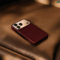 Mobcos Aramid Fiber Magnetic Case for iPhone 17 Pro / Pro Max (Check Red) MOBCOS