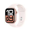 Latest Apple Watch Series 10 GPS 46 mm Smartwatch with Rose Gold Aluminium Case with Light Blush Sport Band - M/L. Fitness Tracker, ECG App, Always-On Retina Display, Water Resistant APPLE