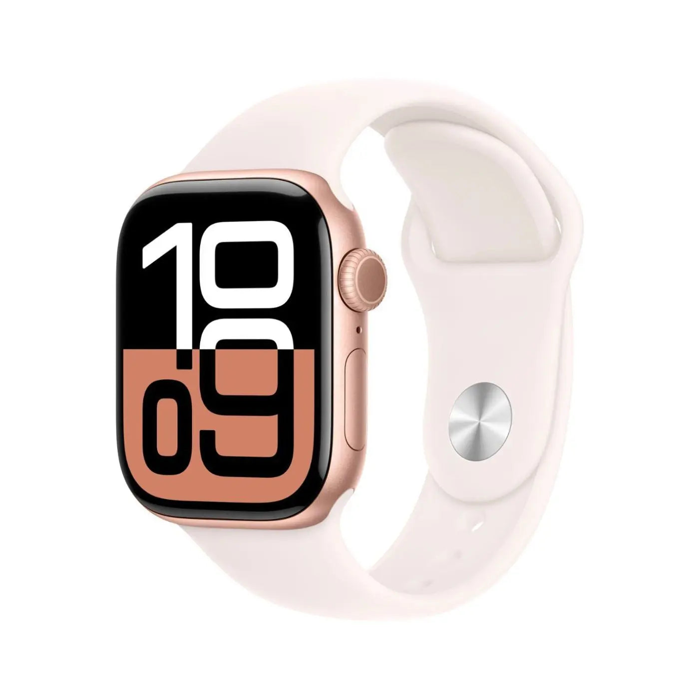 Latest Apple Watch Series 10 GPS 46 mm Smartwatch with Rose Gold Aluminium Case with Light Blush Sport Band - M/L. Fitness Tracker, ECG App, Always-On Retina Display, Water Resistant APPLE