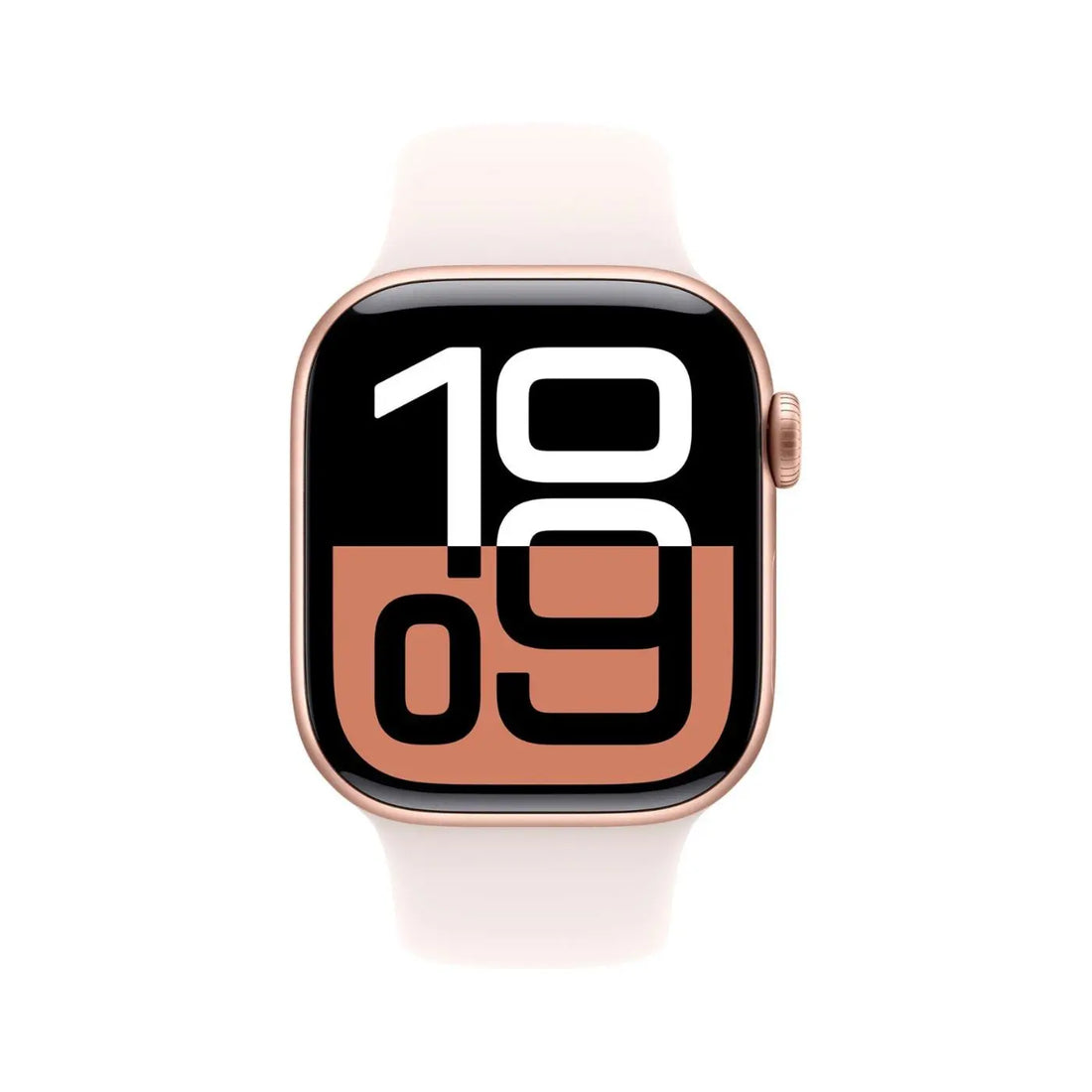 Latest Apple Watch Series 10 GPS 46 mm Smartwatch with Rose Gold Aluminium Case with Light Blush Sport Band - M/L. Fitness Tracker, ECG App, Always-On Retina Display, Water Resistant APPLE