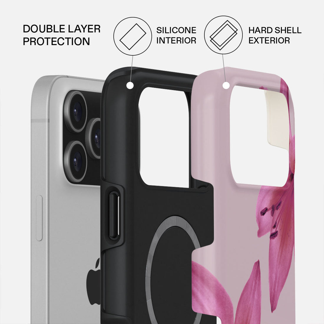 iPhone 17 Pro Max Fragile Beauty Premium Case Compatible with Hybrid Dual-Layer Hard Shell + Silicone Protection - Scratch-Resistant Shockproof Mobile Cover