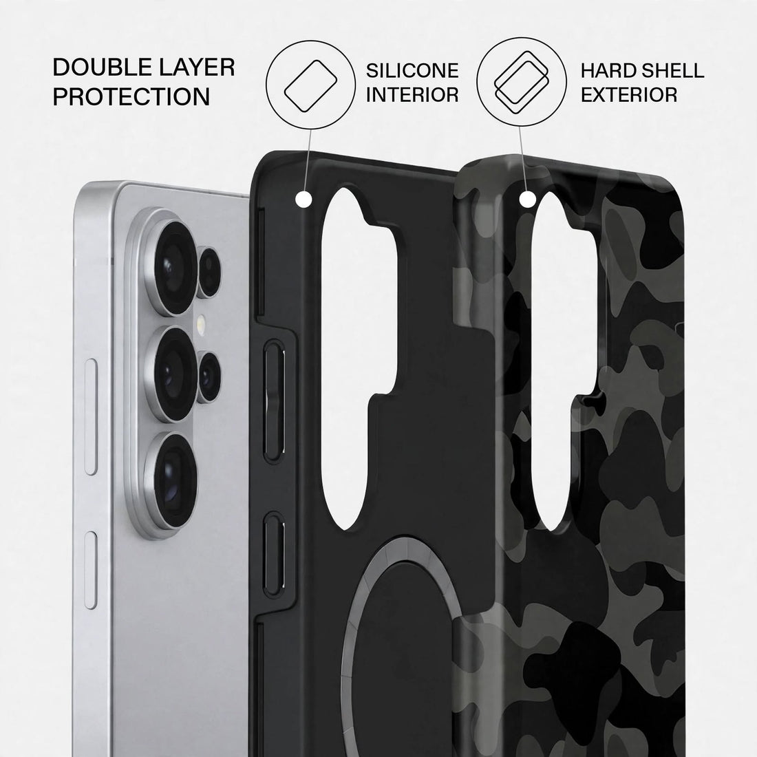 Shockproof Shadow Camo Dual-Layer Case – Samsung Galaxy S26 Ultra