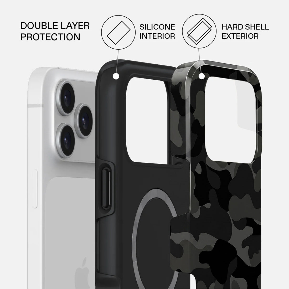 Shockproof Shadow Camo Dual-Layer Case – iPhone 18 Pro/Pro Max