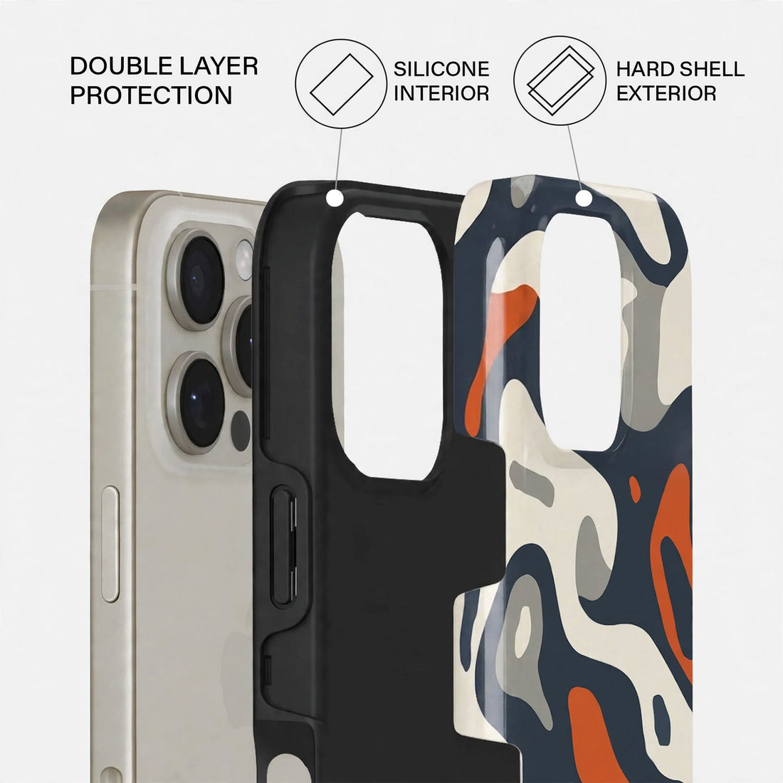 Shockproof Street Camo Dual-Layer Case – iPhone 16 Pro / Pro Max