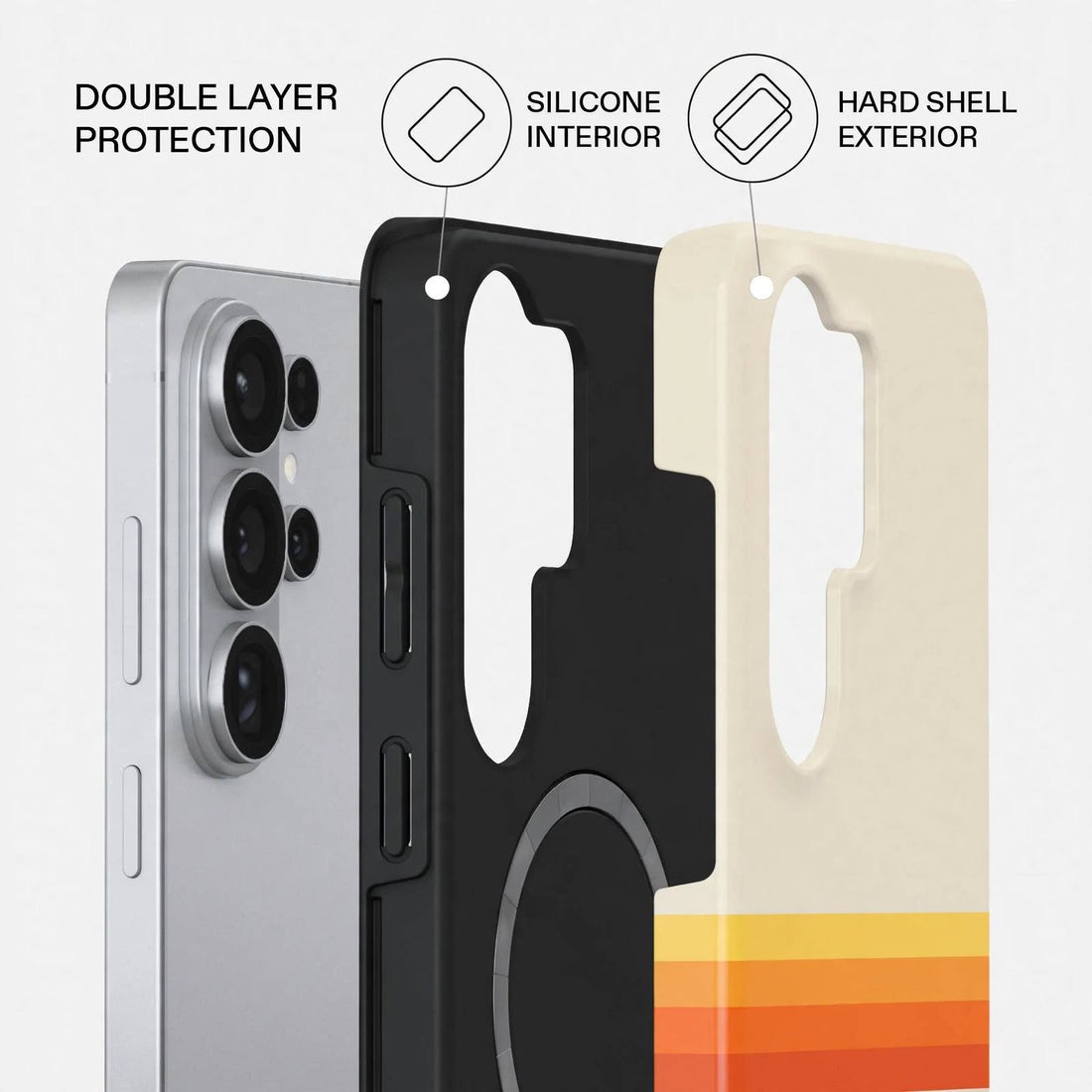 Shockproof Sunset Stripe Dual-Layer Case – Samsung Galaxy S26 Ultra
