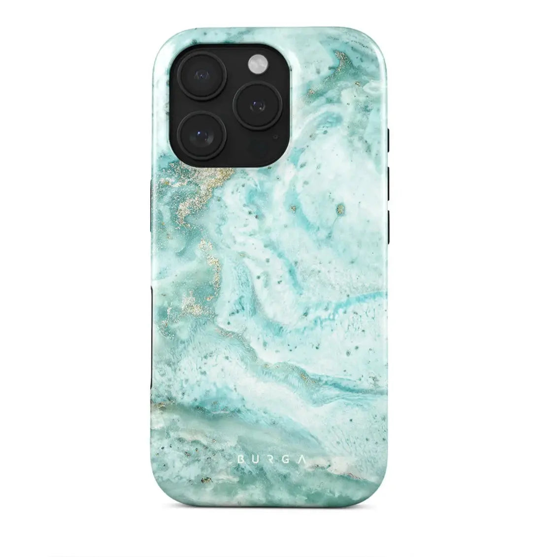 luxury Uluwatu Waves - Teal iPhone 16 Pro Max Mobile Case BURGA