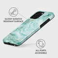 luxury Uluwatu Waves - Teal iPhone 16 Pro Max Mobile Case BURGA